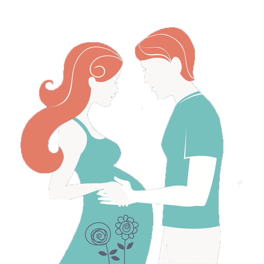 Pregnant Woman And Flowers Sketch Colored Silhouette Stylevector  Flowerfree Vector Free Download
