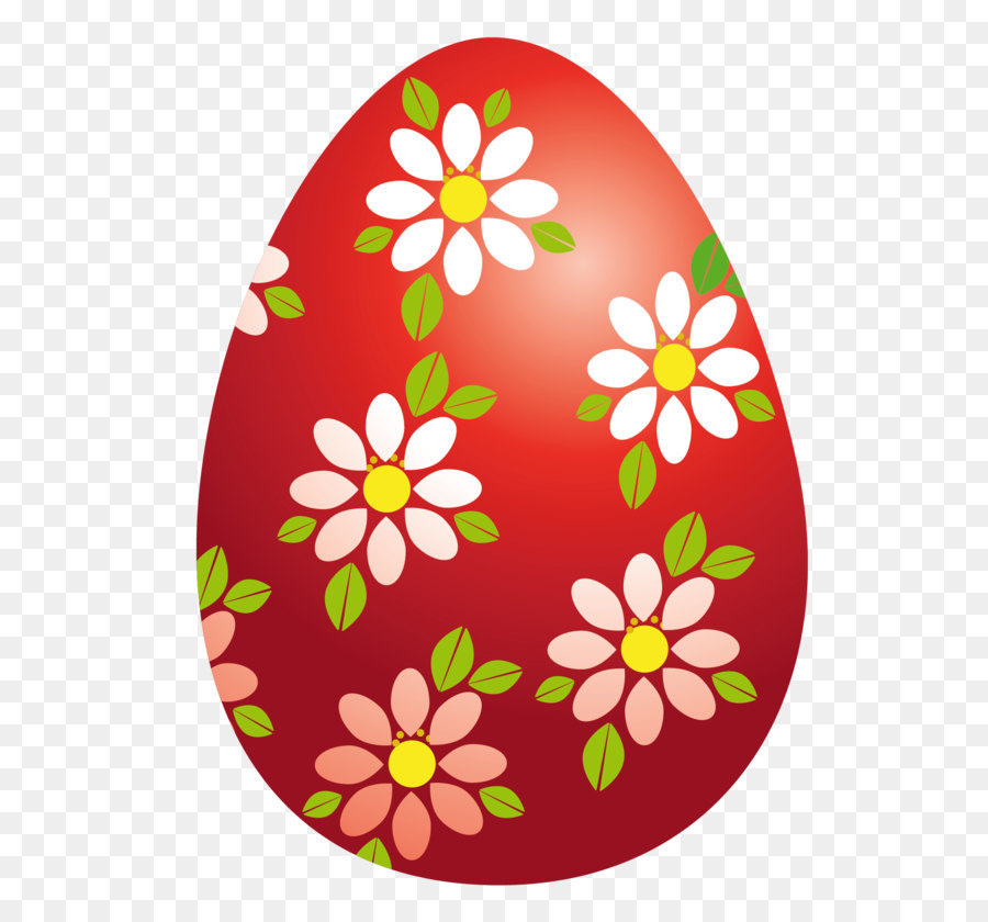 Easter Bunny Red Easter egg Clip art - Easter Red Egg with Flowers PNG Clipart Picture png download - 1494*1919 - Free Transparent Easter Bunny png Download.