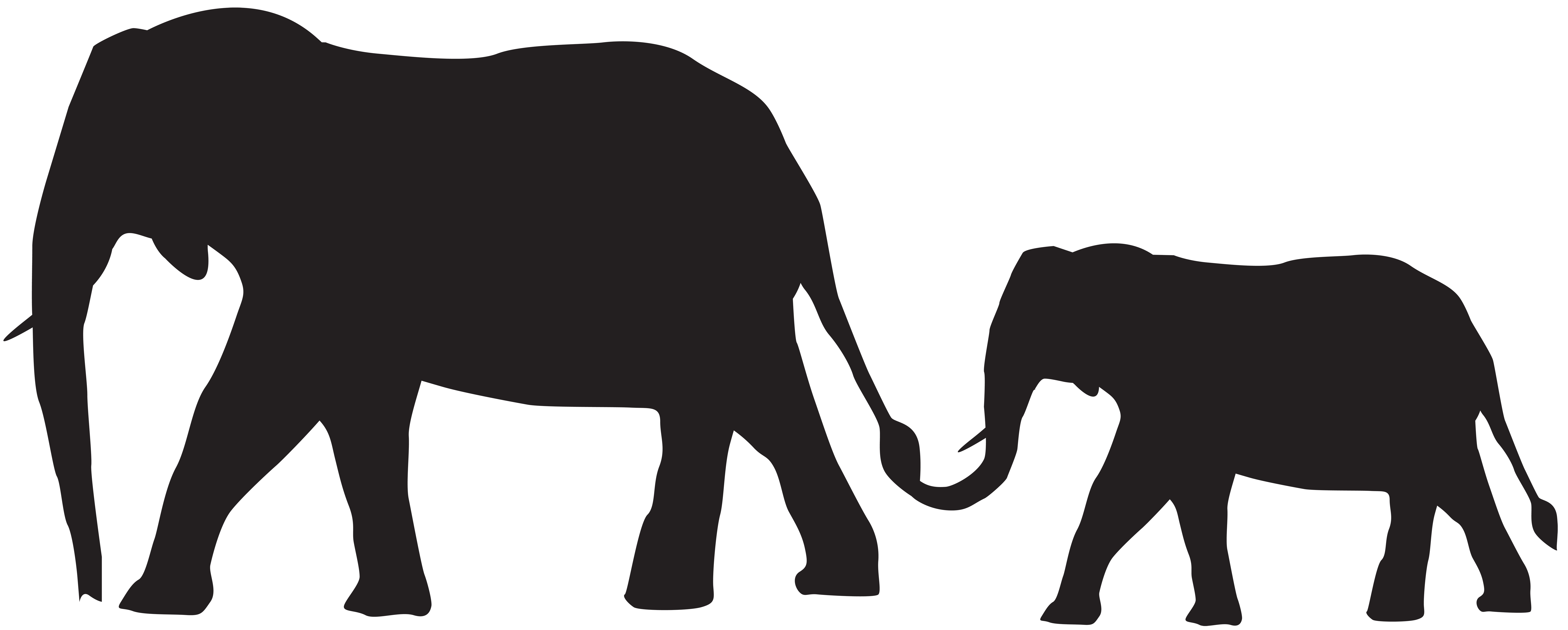 Indian elephant African elephant Silhouette - baby elephant png