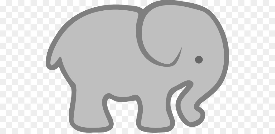 Light blue Elephant Clip art - Elephant Outline png download - 600*436 - Free Transparent Blue png Download.