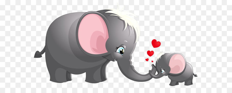 Elephant Cartoon Drawing Clip art - Transparent Cute Mom and Kid Elephant Cartoon Picture png download - 5088*2736 - Free Transparent  Cartoon png Download.