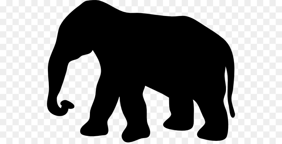 Elephant Silhouette Clip art - Elephant Stencil png download - 600*455 - Free Transparent Elephant png Download.