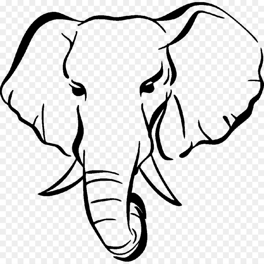 Elephant Drawing Silhouette Henna Clip art - elephant png download - 1000*1000 - Free Transparent  png Download.