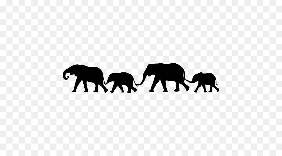 Indian elephant African elephant Elephantidae Silhouette T-shirt - Silhouette png download - 500*500 - Free Transparent Indian Elephant png Download.