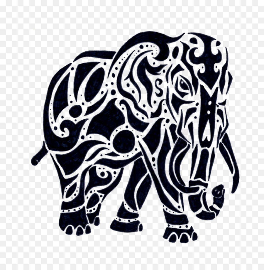 African elephant Indian elephant Polynesia Tattoo - tribal png download - 882*905 - Free Transparent African Elephant png Download.