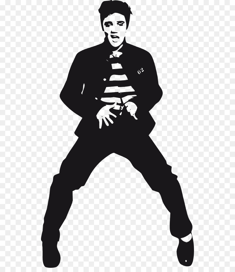 Elvis Presley Silhouette Jailhouse Rock Drawing - Silhouette png download - 586*1024 - Free Transparent  png Download.