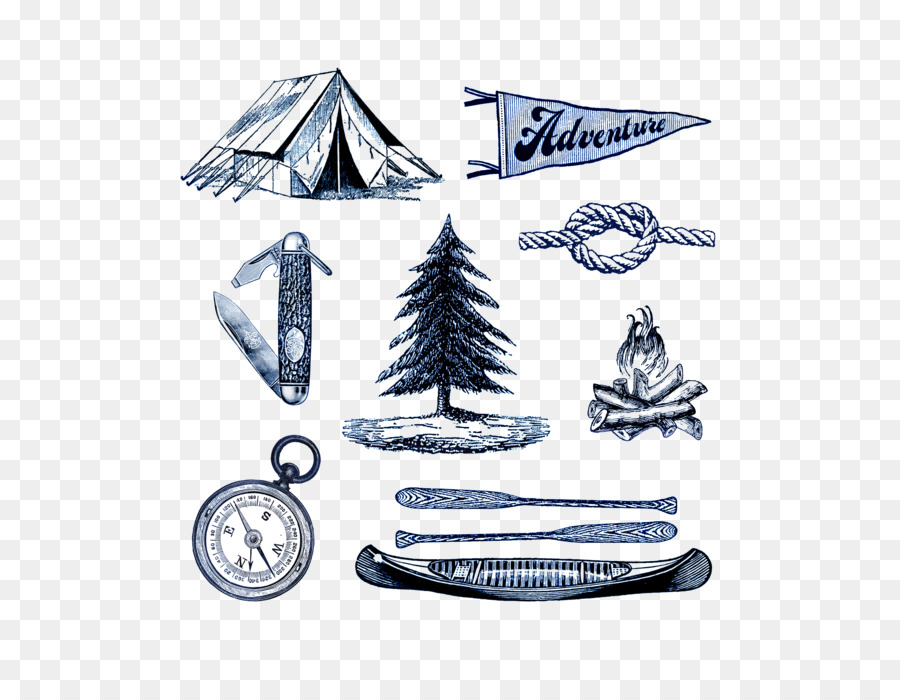 Tattly Camping Tattoo Product Summer camp - summer collection set png download - 690*690 - Free Transparent Tattly png Download.