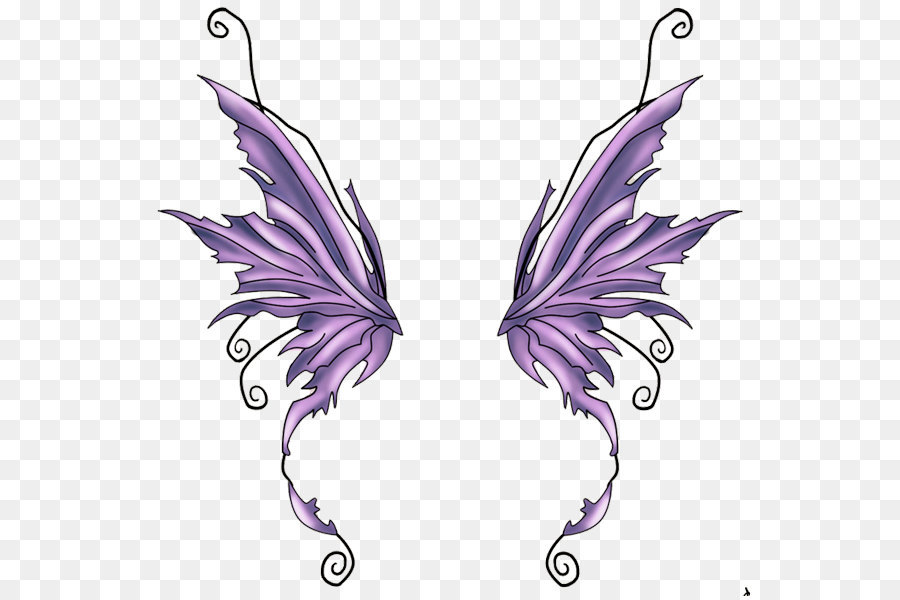 Butterfly Purple Illustration - Fairy Tattoos Free Png Image png download - 600*596 - Free Transparent Fairy png Download.
