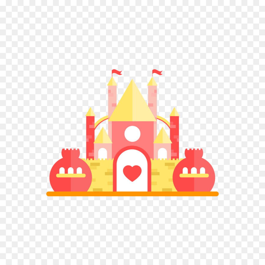 Fairy tale Castle Icon - Vector yellow red castle png download - 1500*1500 - Free Transparent Fairy Tale png Download.