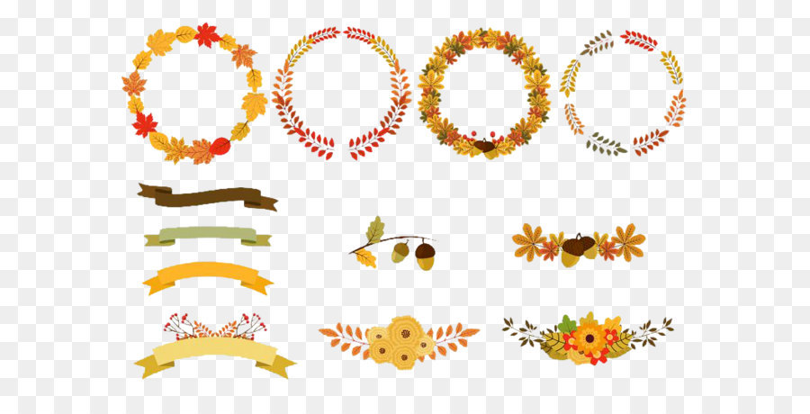 Wreath Autumn Flower Clip art - Fall Border Stock png download - 765*539 - Free Transparent Wreath png Download.