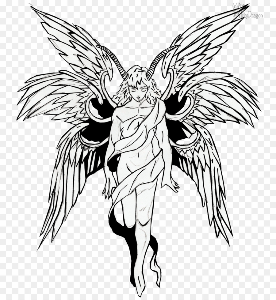 Lucifer Line art Michael Fallen angel Drawing - Angels png download - 821*974 - Free Transparent Lucifer png Download.