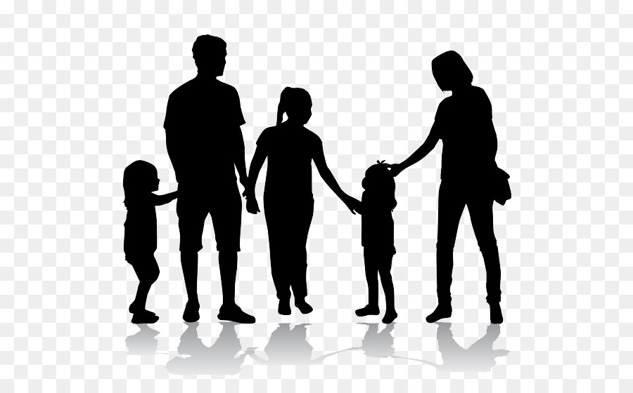 Family Illustration - Silhouette of a happy family png download - 555*555 - Free Transparent Family png Download.