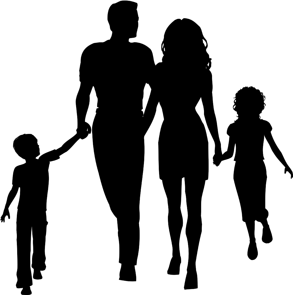 Family Silhouette Clip art - Family cartoon png download - 1024*1031 ...