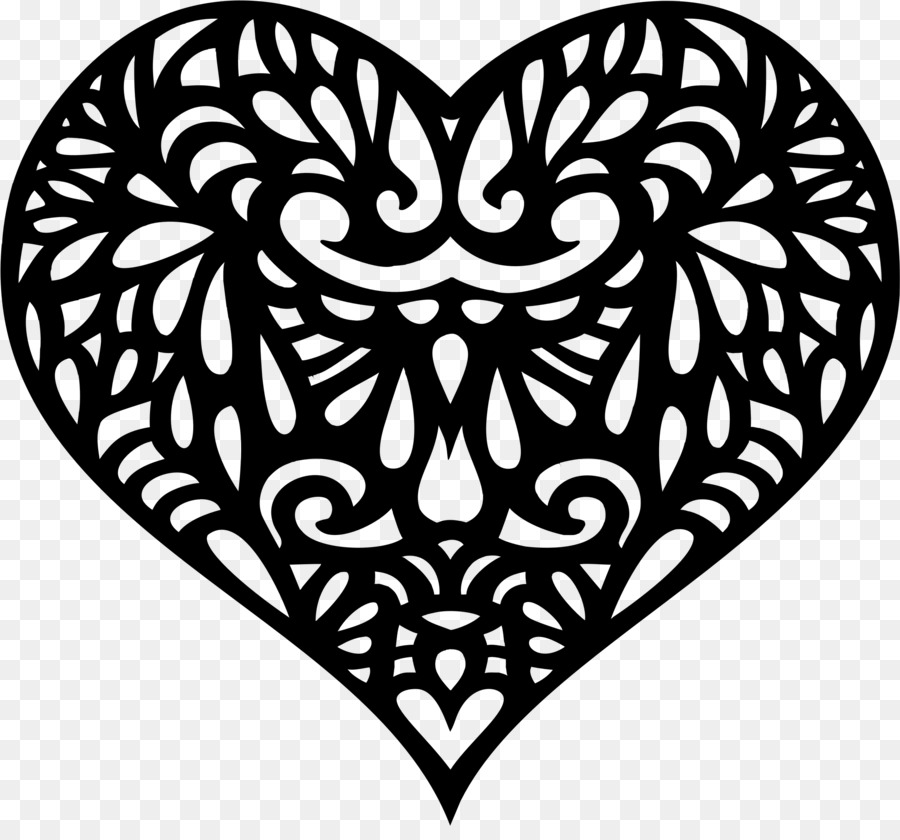 Heart Silhouette - ornamental png download - 2310*2120 - Free Transparent  png Download.