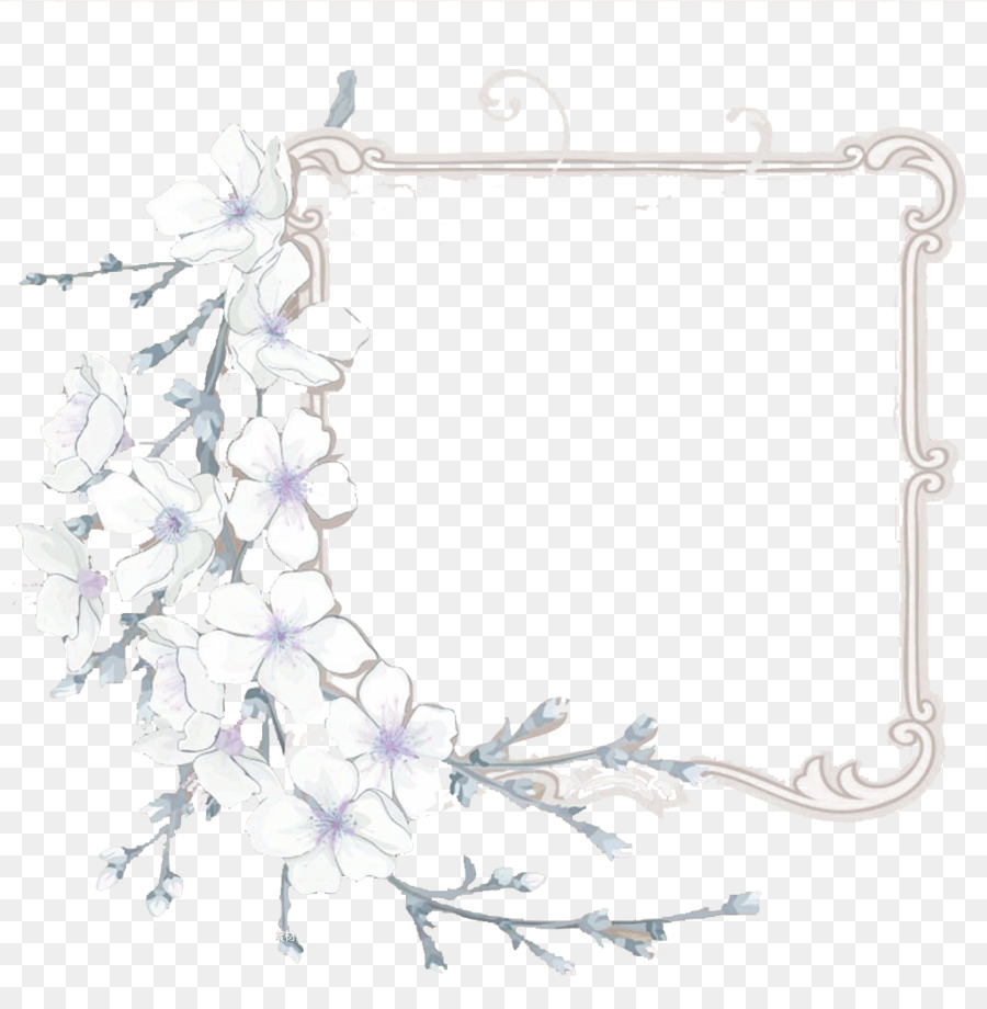 National Cherry Blossom Festival - Lavender Fancy Skeleton Frame Border Texture png download - 1024*1025 - Free Transparent National Cherry Blossom Festival png Download.