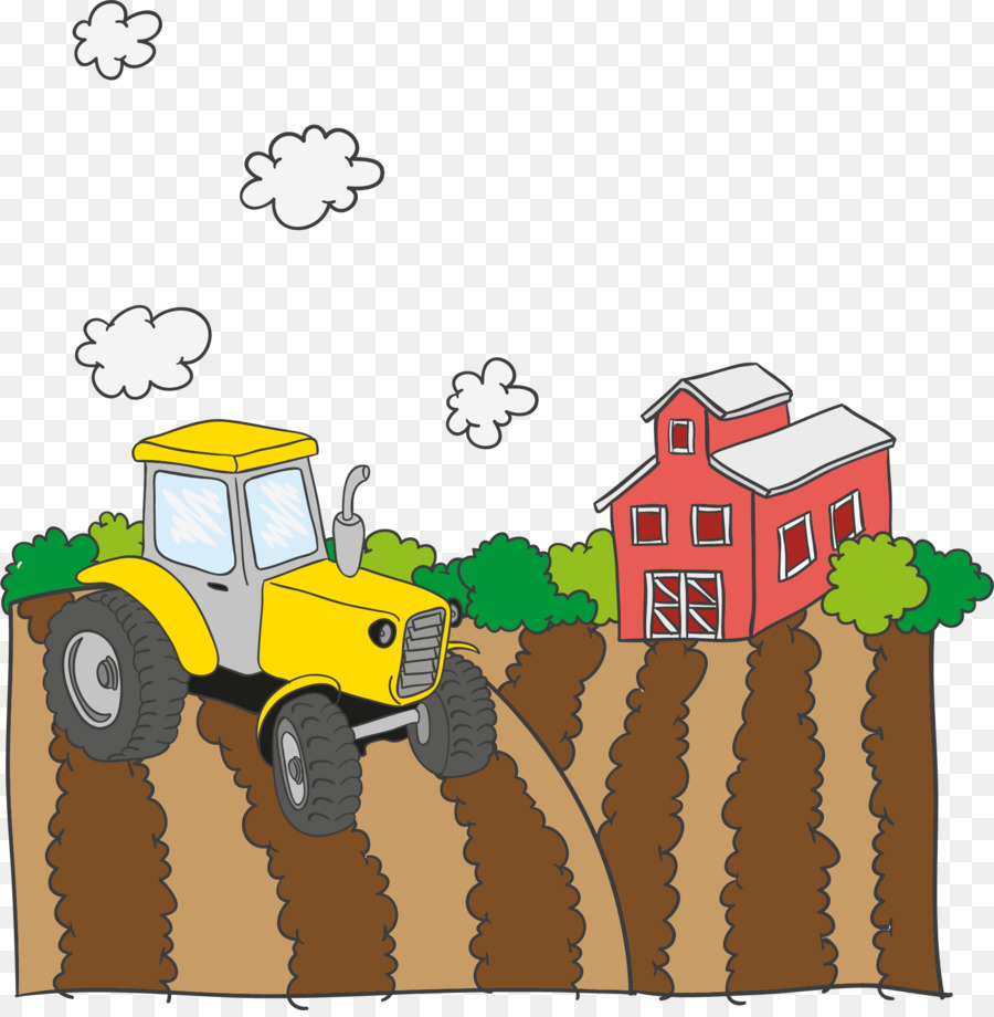 Farm Vector field - Vector tractor on farm farm png download - 1847*1876 - Free Transparent Farm png Download.