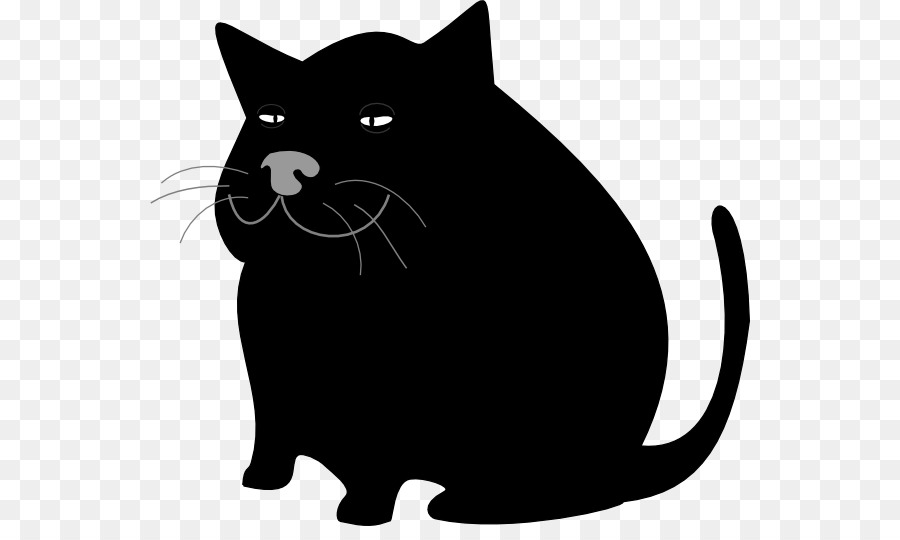 Black cat Kitten Cartoon Clip art - Fat Cliparts png download - 600*526 - Free Transparent Cat png Download.