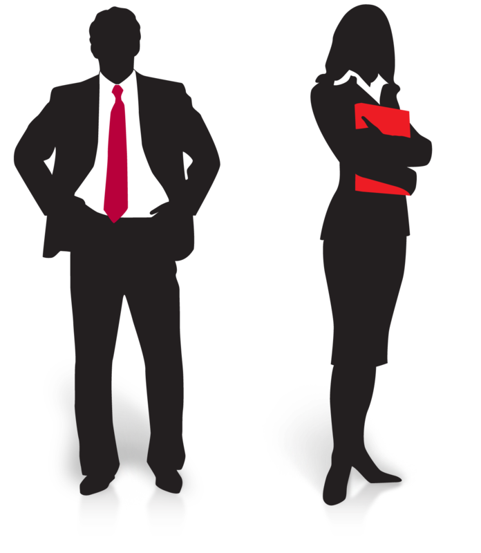 business man and woman clipart