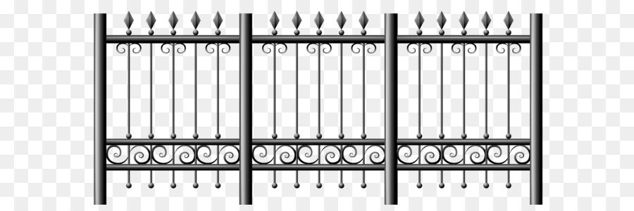 Picket fence Chain-link fencing Clip art - Transparent Iron Fence PNG Clipart png download - 7085*3168 - Free Transparent Fence png Download.