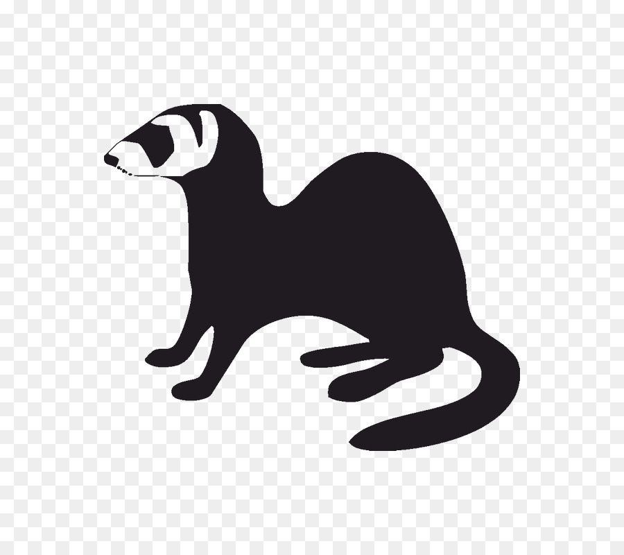 Black-footed ferret Stoat Silhouette Least weasel - ferret png download - 800*800 - Free Transparent Ferret png Download.