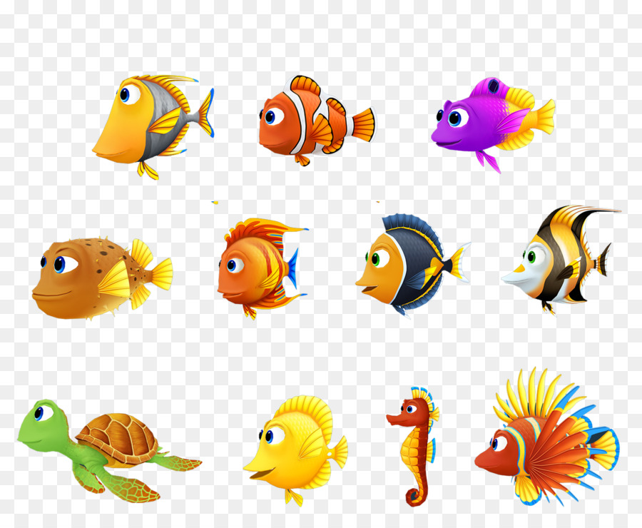 Turtle Fish Finding Nemo Seahorse - Nemo fish and turtle hippocampus png download - 2440*2001 - Free Transparent Nemo png Download.