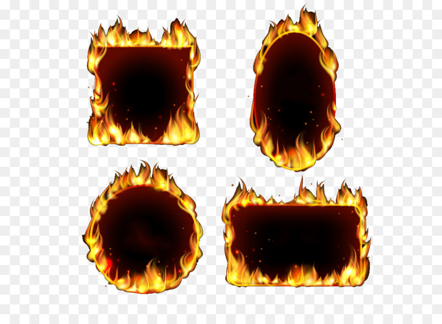 Flame Princess Fire - 4 flame frame design vector material png download - 800*800 - Free Transparent Flame ai,png Download.