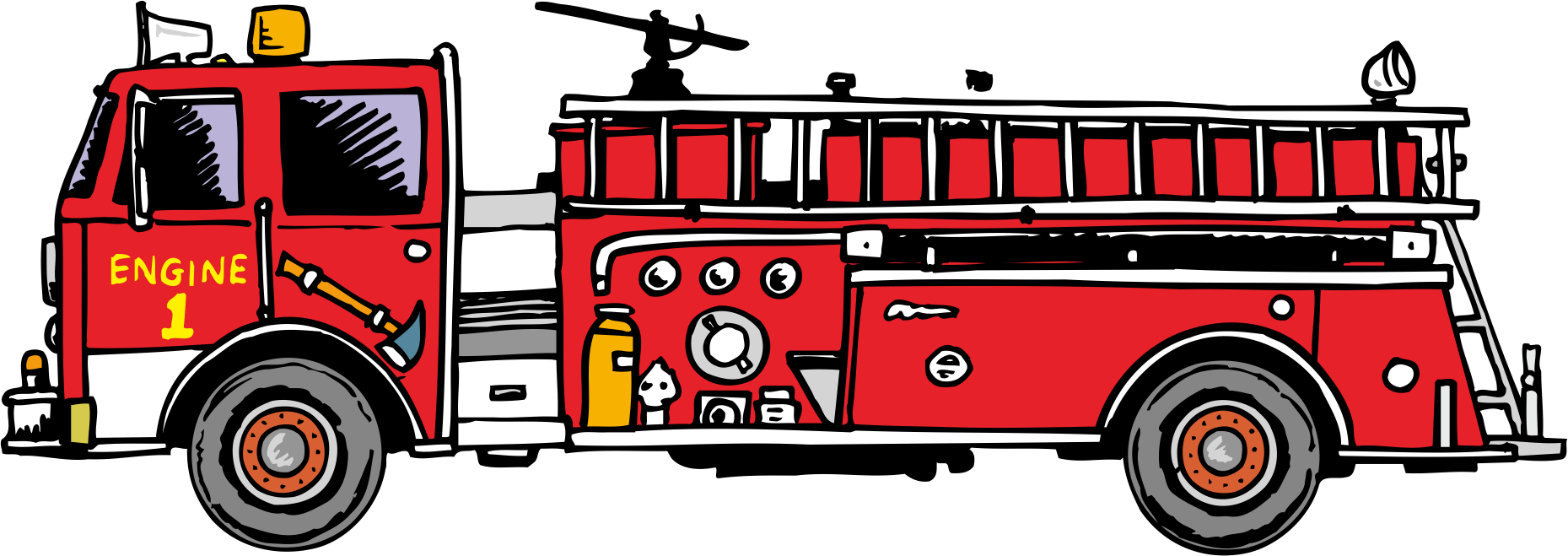 Fire safety Firefighter Clip art - Fire truck png vector element png  download - 1859*659 - Free Transparent Fire Engine png Download. - Clip Art  Library