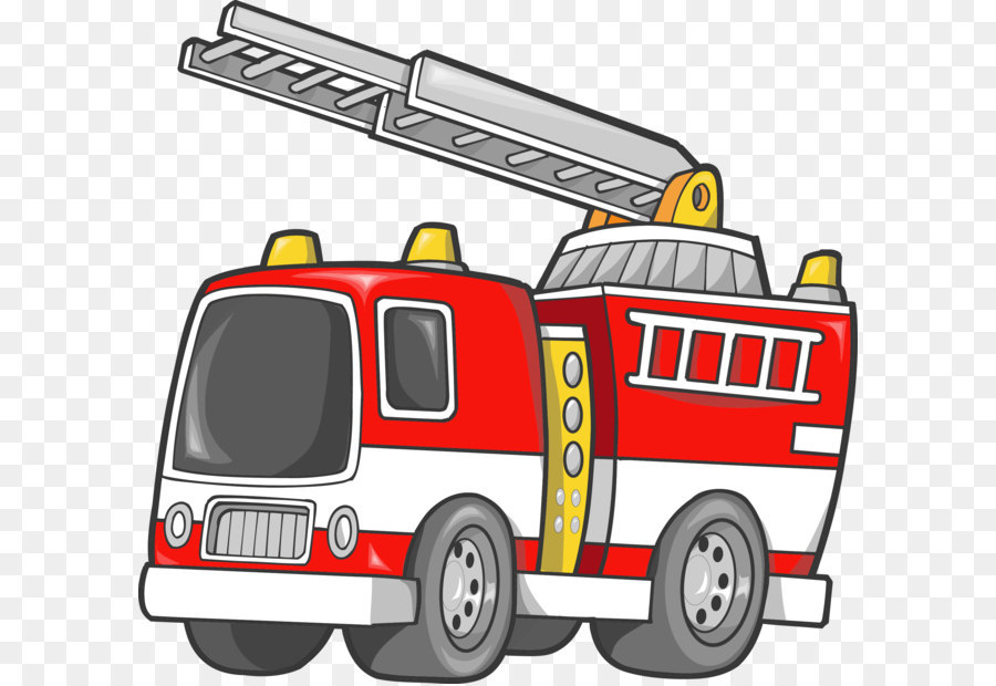 Car Fire engine Firefighter Truck Clip art - Vector cartoon fire truck png download - 2326*2211 - Free Transparent Car ai,png Download.