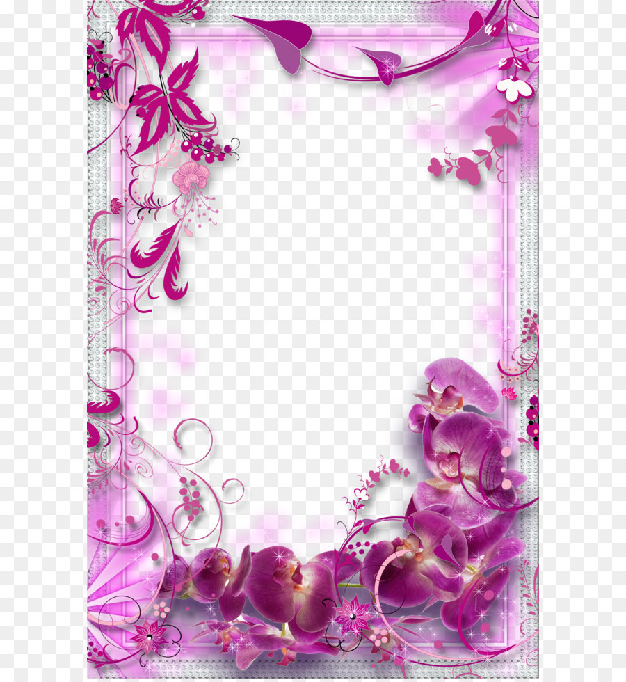 Flower Purple - Purple flowers border background png download - 3000*4500 - Free Transparent Flower png Download.