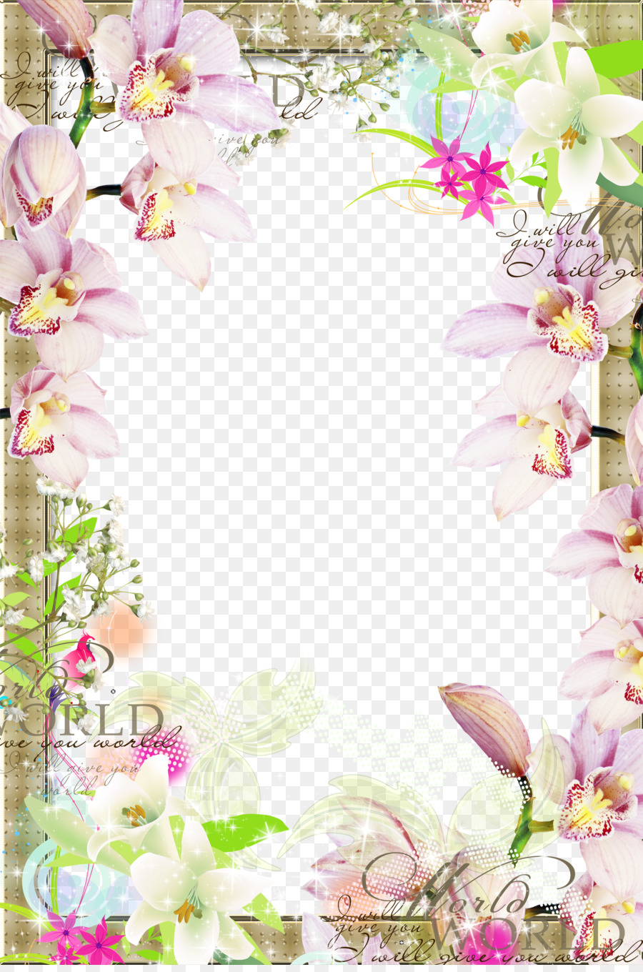Picture frame Clip art - Spring Flower Border png download - 2079*3119 - Free Transparent Picture Frame png Download.