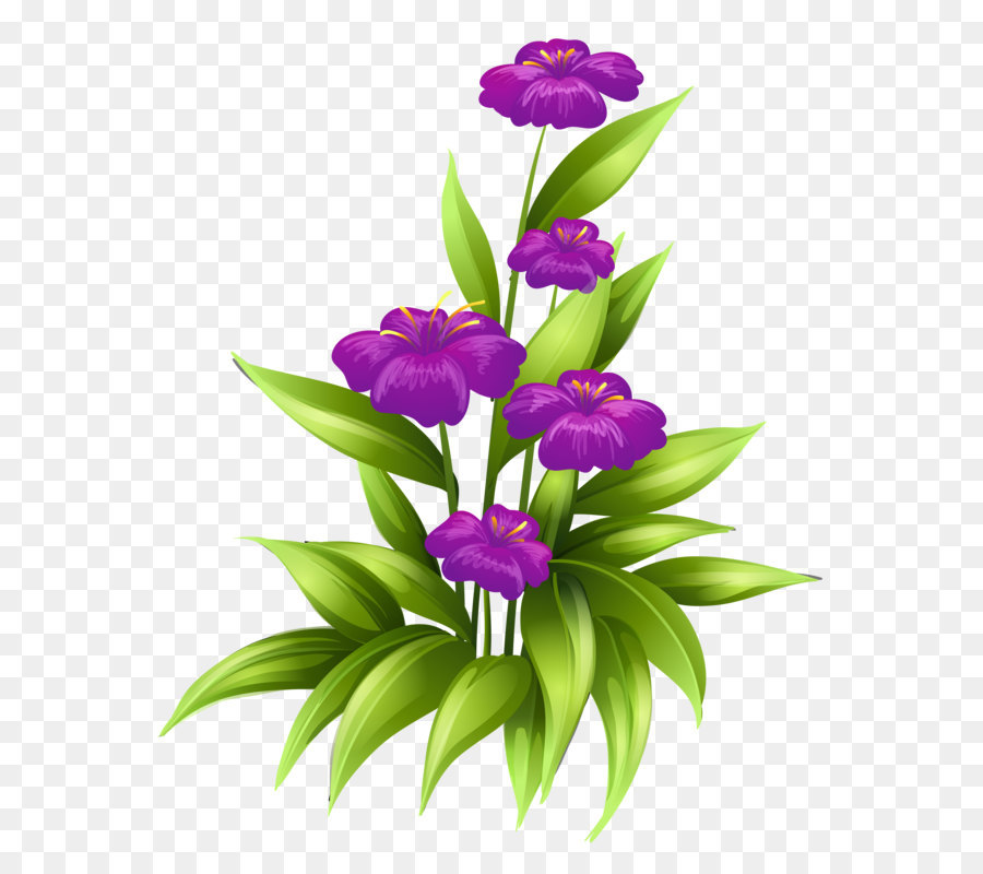 Flower Purple Stock illustration Clip art - Transparent Purple Flowers PNG Clipart Picture png download - 4413*5360 - Free Transparent Flower png Download.