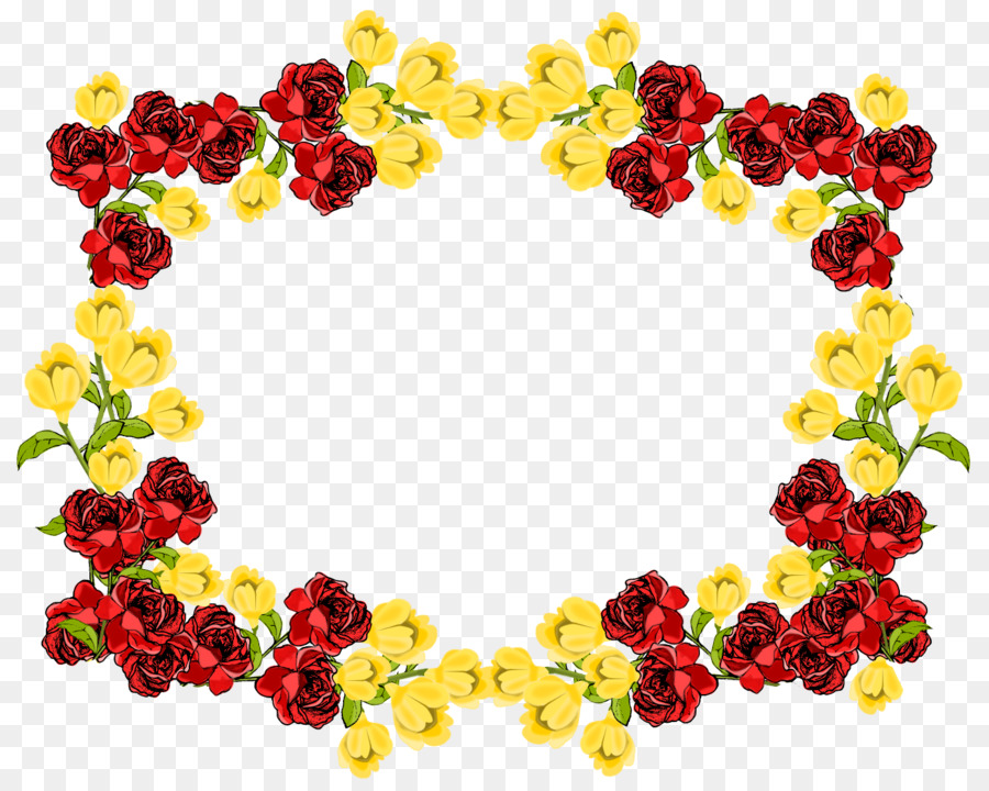 Flower Clip art - Red Flower Frame PNG Picture png download - 1399*1114 - Free Transparent Flower png Download.
