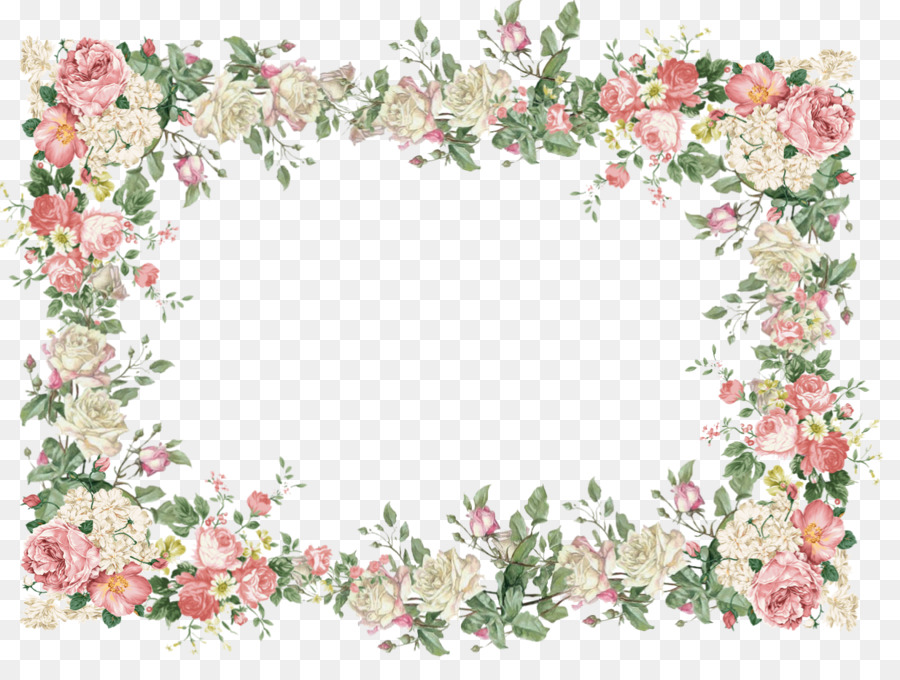 Wedding invitation Flower Rose Vintage Clip art - Floral Frame PNG File png download - 1234*917 - Free Transparent BORDERS AND FRAMES png Download.