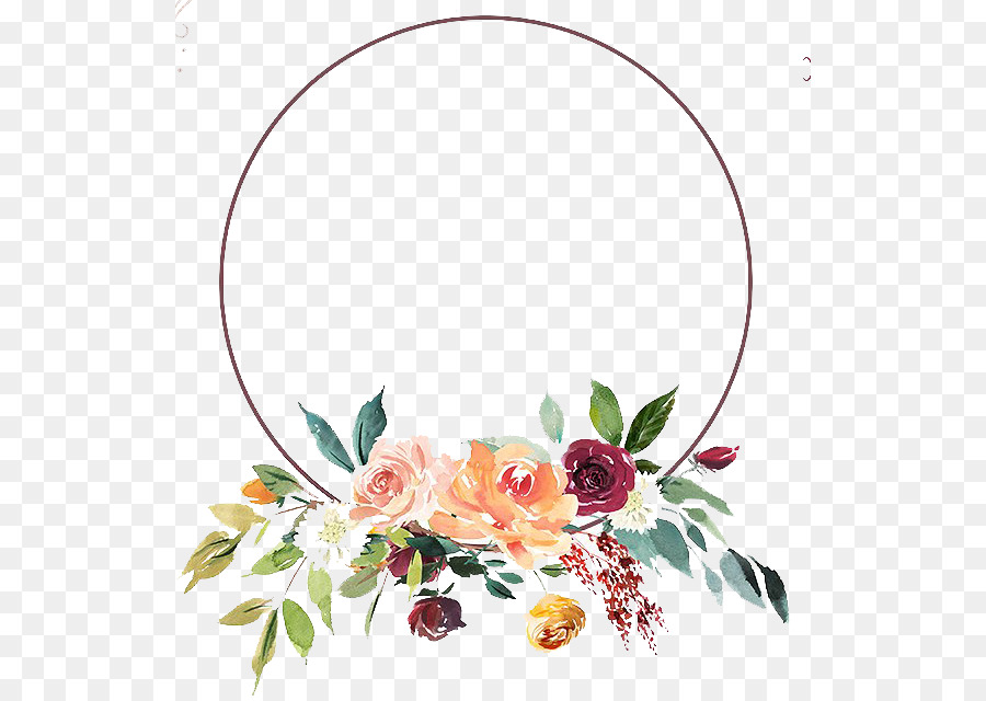 Flower ring, watercolor flowers, flowers png | PNGEgg