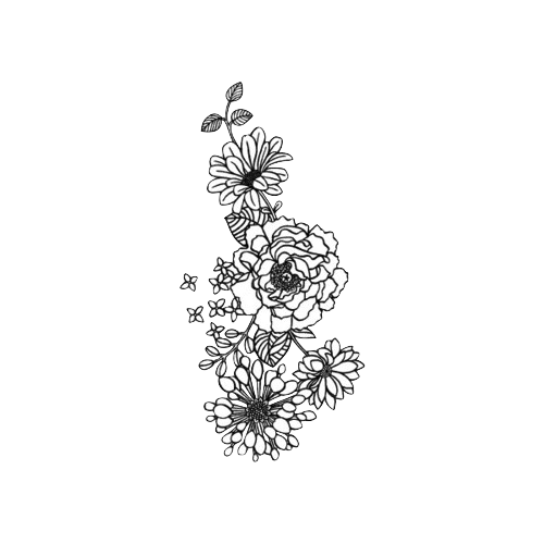transparent flower black and white tumblr