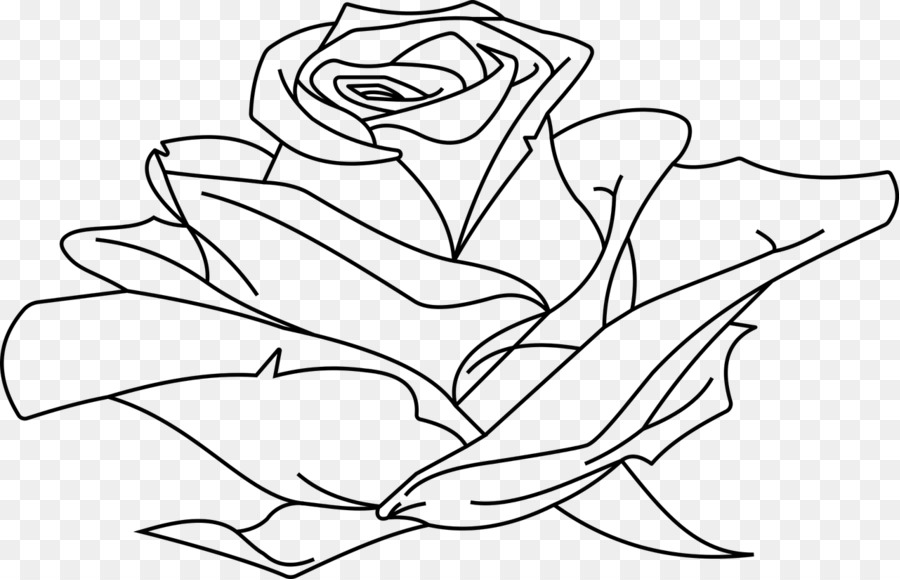 Line art Drawing Clip art - rose outline png download - 1280*824 - Free Transparent Line Art png Download.