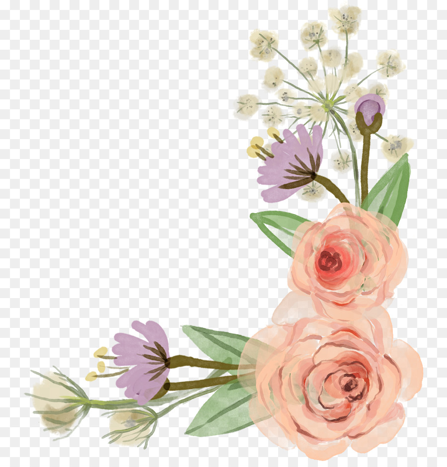Flower Rose Clip art - Flower Border png download - 806*929 - Free Transparent Flower png Download.
