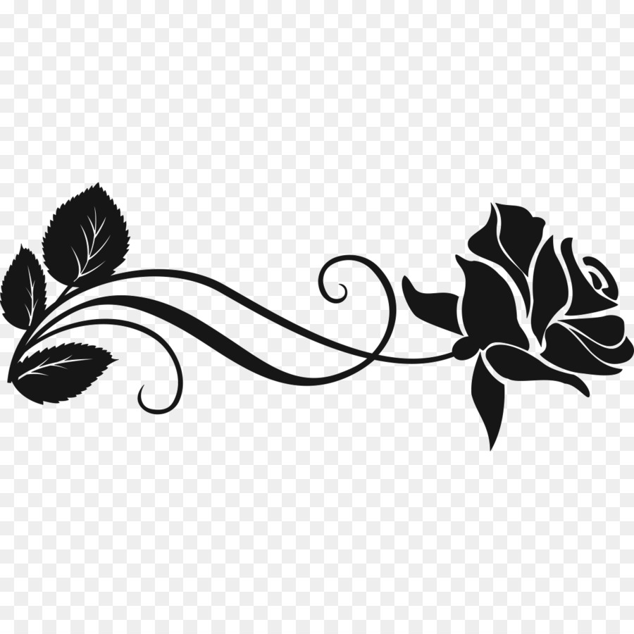 Flower Silhouette Drawing Rose - blooming vector png download - 512*512 ...