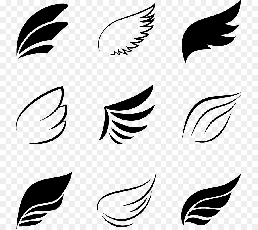 Bird flight Angel wing - Black Wings logo elements png download - 788*798 - Free Transparent Bird png Download.