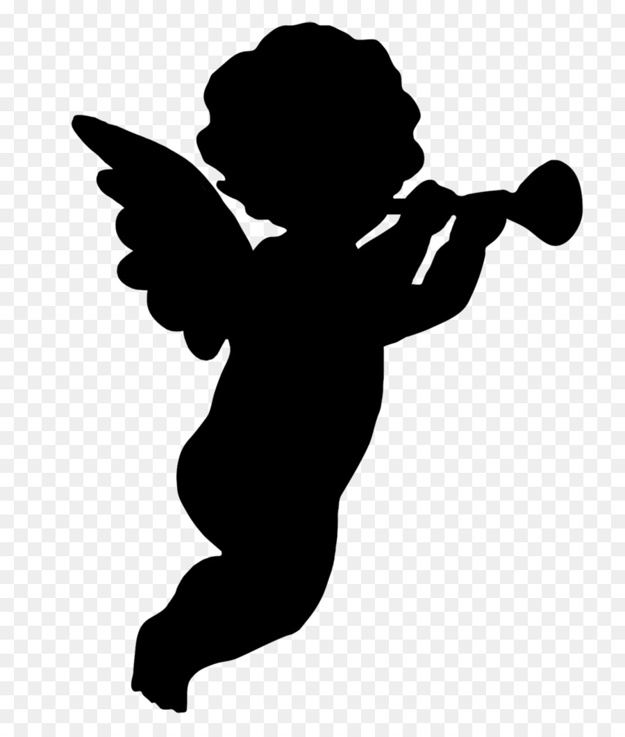 flying baby angel drawing