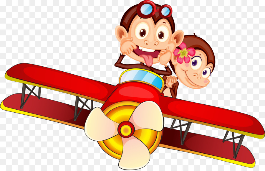 Monkey Cartoon Ape Airplane - Fly monkey png download - 3993*2560 - Free Transparent Monkey png Download.