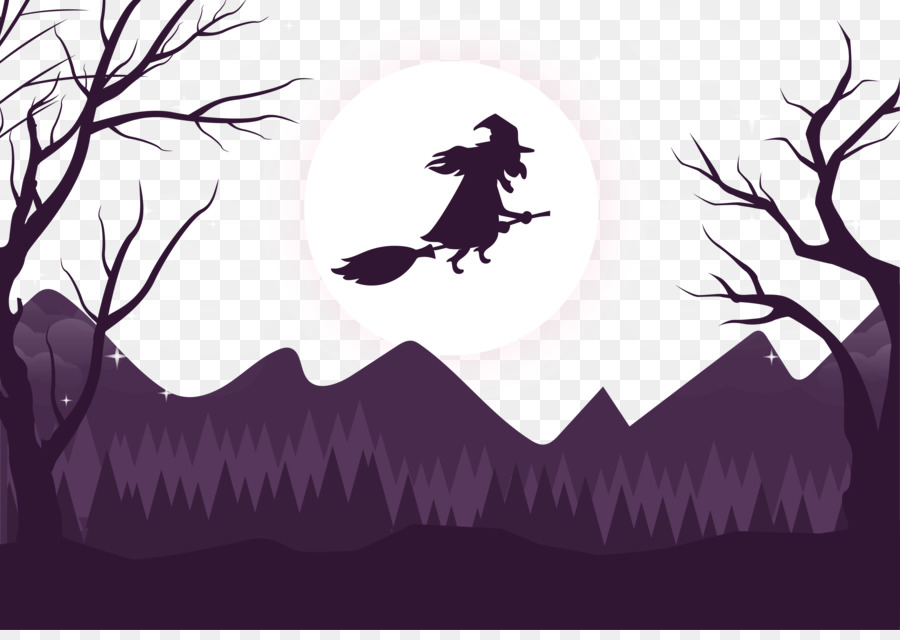 Illustration - Vector flying witch png download - 2917*2042 - Free Transparent Witchcraft png Download.