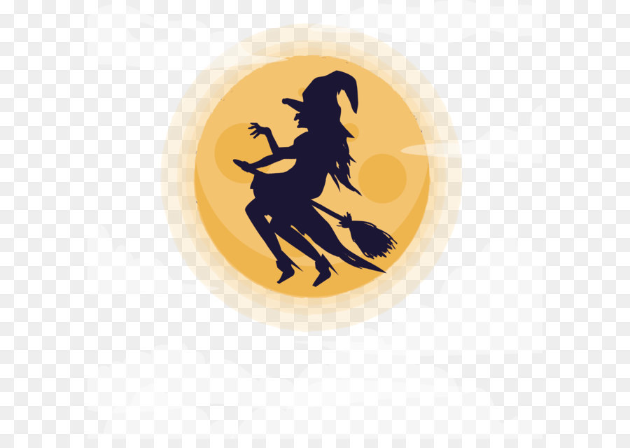 Witch Flight Silhouette Halloween Euclidean vector - The witch flying to the moon png download - 2856*2755 - Free Transparent Witch png Download.