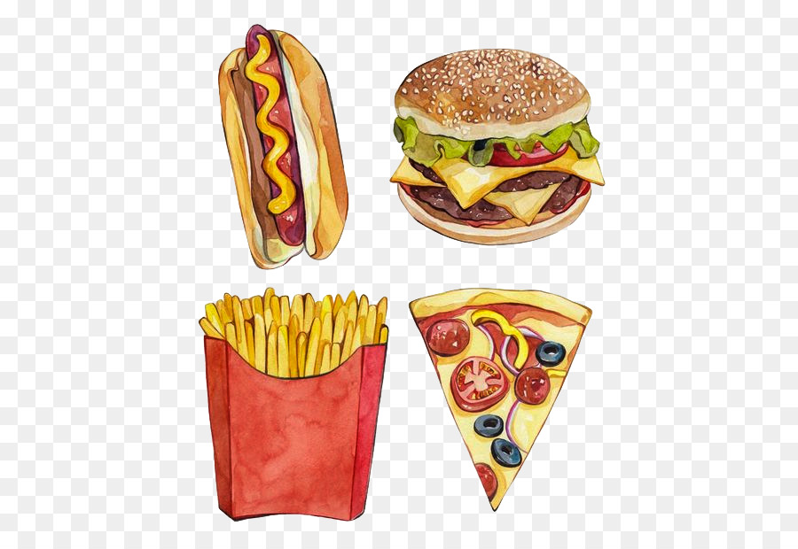 Fast food Junk food Hamburger French fries French cuisine - fast food in kind png download - 500*611 - Free Transparent Fast Food png Download.
