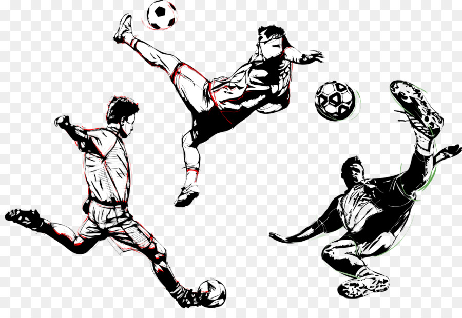 Football player Illustration - Vector man playing soccer png download - 969*648 - Free Transparent Football png Download.