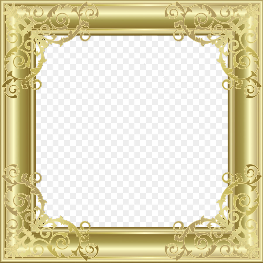 Picture Frames Gold Clip art - gold border png download - 1280*1278 - Free Transparent Picture Frames png Download.