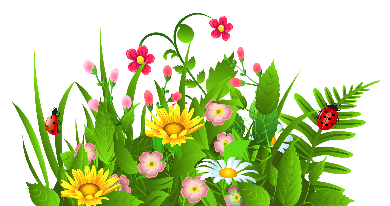 Flower Clip art - Green Garden Cliparts png download - 1600*847 - Free  Transparent Flower png Download. - Clip Art Library