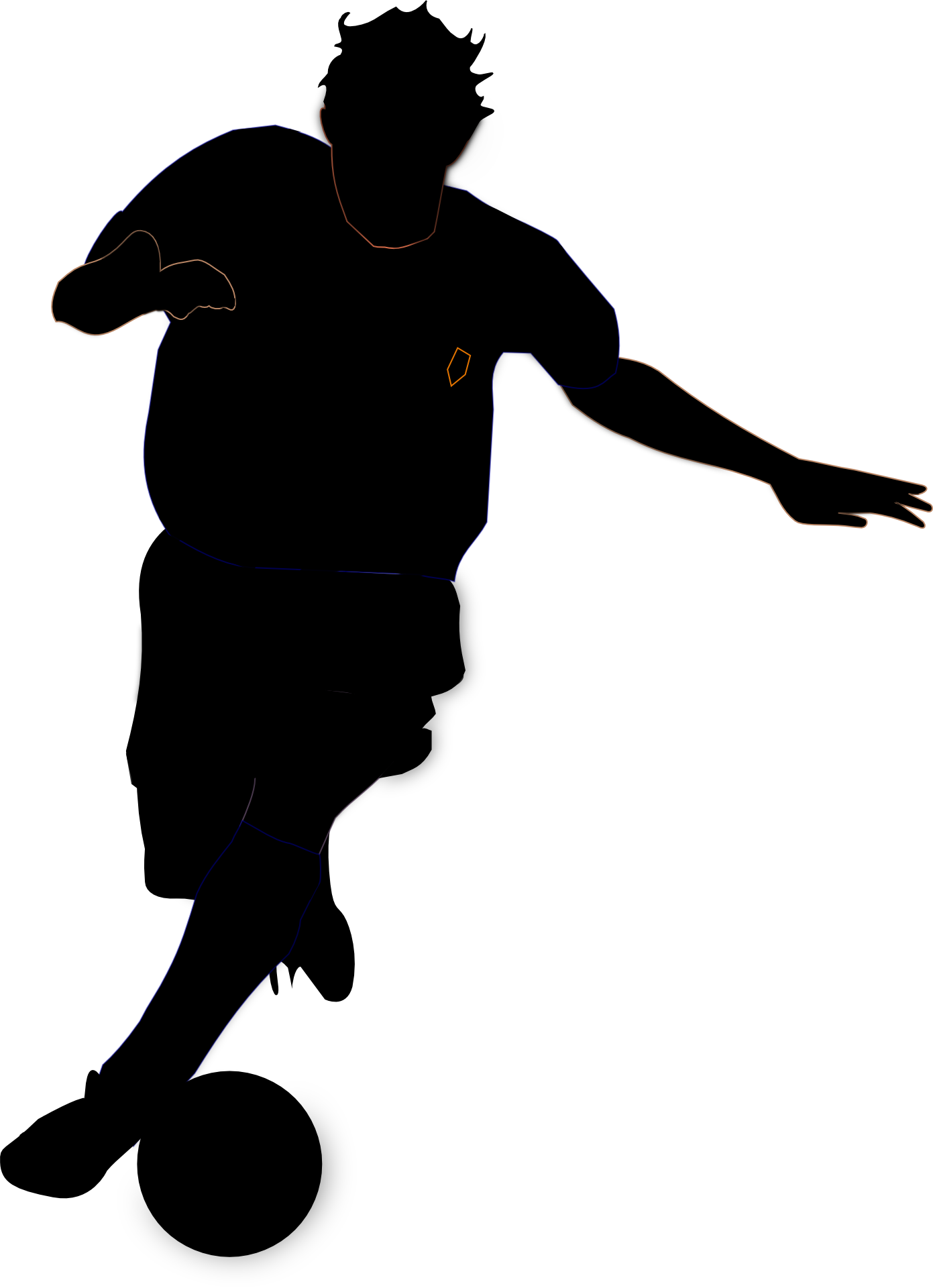Football Silhouette - footballer png download - 1391*1920 - Free ...