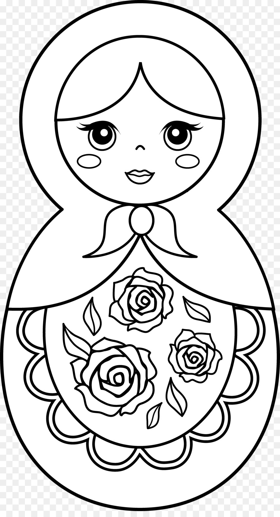 Matryoshka doll Coloring book Paper doll Toy - Russian Doll Cliparts png download - 3985*7268 - Free Transparent  png Download.