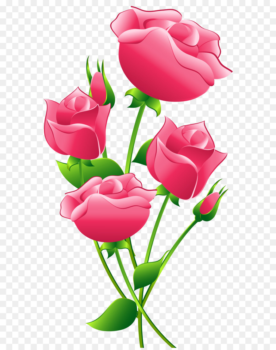 Rose Pink Clip art - Pink Roses Transparent PNG Clip Art Image png download - 5434*9473 - Free Transparent Rose png Download.